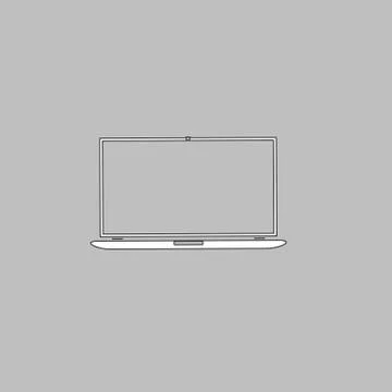Laptop computer symbol Stock Illustration