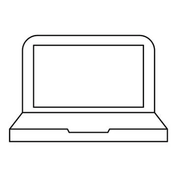 Laptop computer tech Illustrazione stock