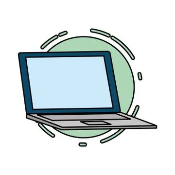 Laptop computer tech Stock Illustration