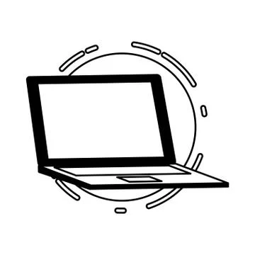 Laptop computer tech Stock Illustration