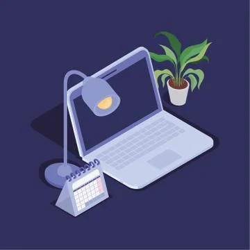 Laptop computer technology device icon Stock Illustration