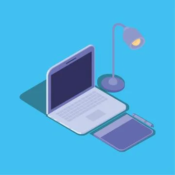 Laptop computer technology device icon Illustrazione stock