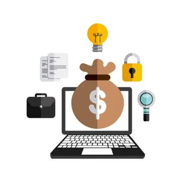 Laptop computer technology icon Stock-Illustration