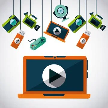 Laptop computer technology icon Stock-Illustration
