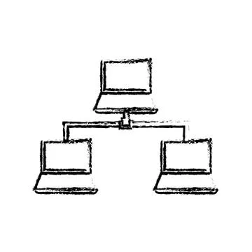 Laptop computer technology Stock Illustration