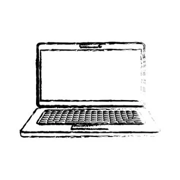 Laptop computer technology Stock Illustration