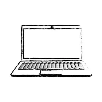 Laptop computer technology Stock Illustration
