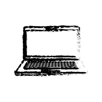 Laptop computer technology Stock Illustration