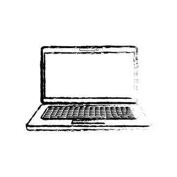 Laptop computer technology Stock Illustration