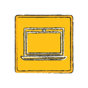 Laptop computer technology Stock Illustration