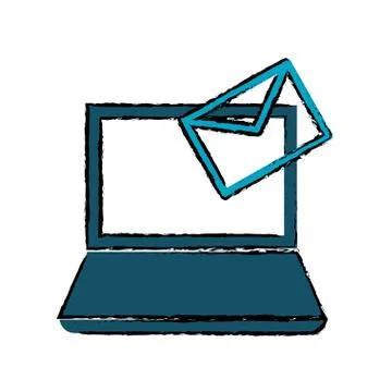 Laptop computer technology Stock Illustration