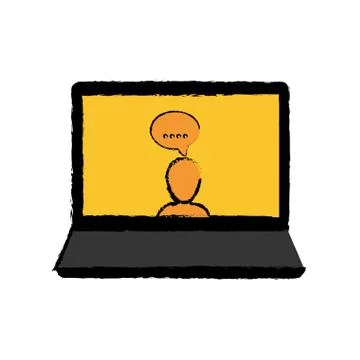 Laptop computer technology Illustrazione stock