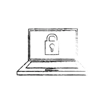Laptop computer technology Stock Illustration