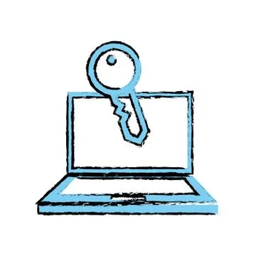 Laptop computer technology Stock Illustration
