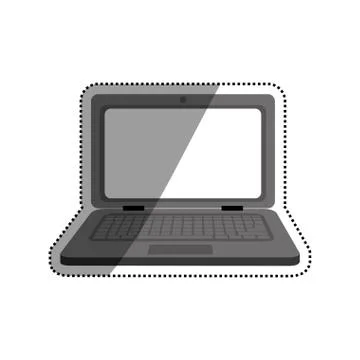 Laptop computer technology Illustrazione stock