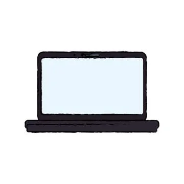 Laptop computer technology Stock Illustration