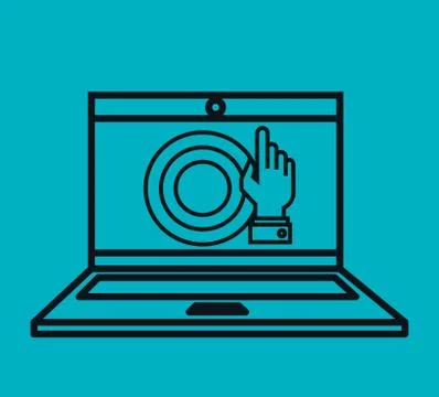 Laptop computer technology isolated icon Stock-Illustration