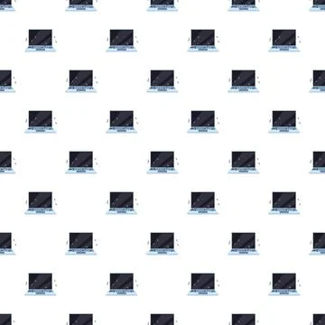 Laptop computer technology seamless pattern repeating wallpaper Illustrazione stock