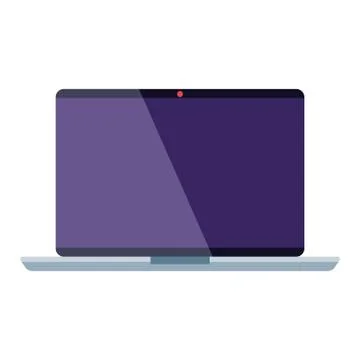 Laptop computer technology on white background Stock Illustration