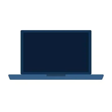 Laptop computer technology on white background Stock Illustration