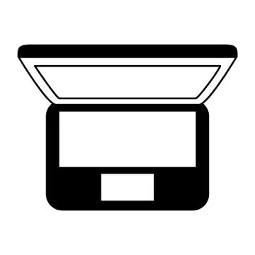 Laptop computer top view Stock Illustration