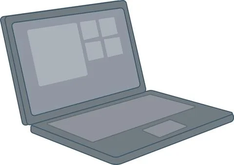 Laptop Computer Vector Illustration Ilustração Stock