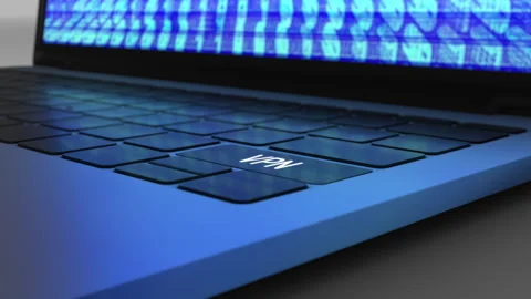 Laptop computer VPN concept Stock Footage 251153767