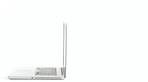 Laptop computer with white background Stock Footage 37348780