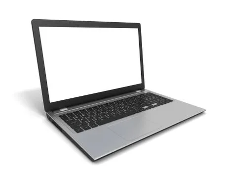 Laptop computer on white background イラスト素材