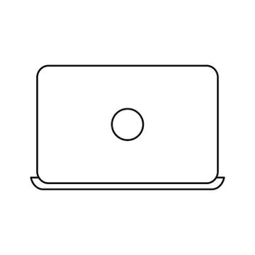 Laptop computer on white background イラスト素材
