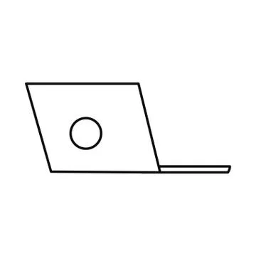 Laptop computer on white background Illustrazione stock