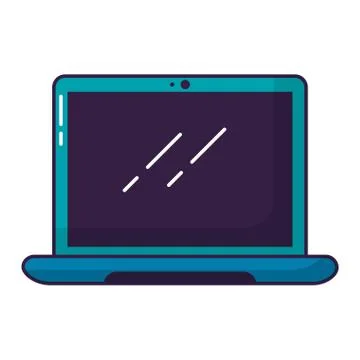 Laptop computer on white background イラスト素材