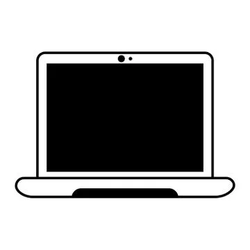 Laptop computer on white background イラスト素材