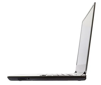 Laptop computer on white background Stock Photos