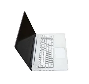 Laptop computer on white background 스톡 사진