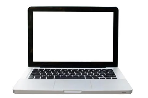 Laptop computer White background Foto stock