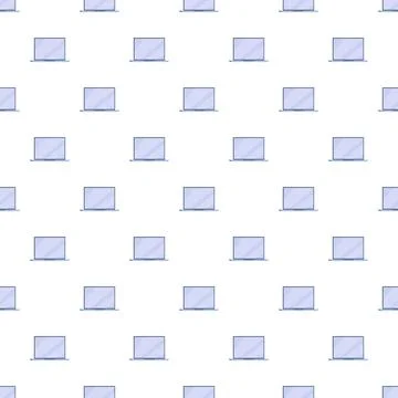Laptop computers forming a repeating seamless pattern on a white background イラスト素材