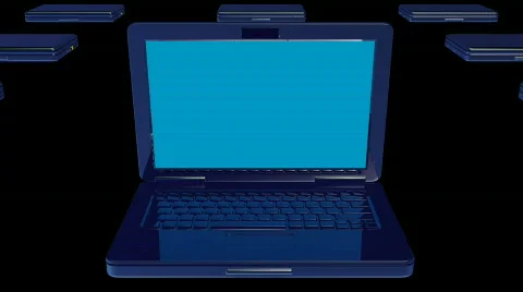 Laptop conecting global Stock Footage 844674