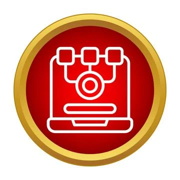 Laptop connecting to a network or distributed system icon Stockillustratie