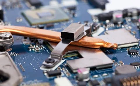Laptop cooling system Stock Photos