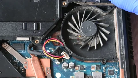 Laptop cooling system repair Stock Footage 184976516