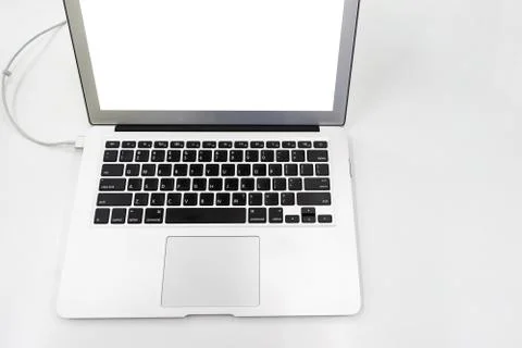 Laptop with copy space Stock Photos