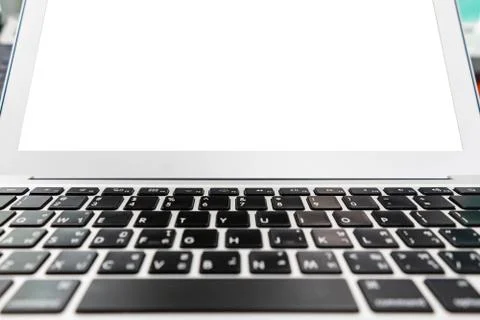 Laptop with copy space Stock Photos