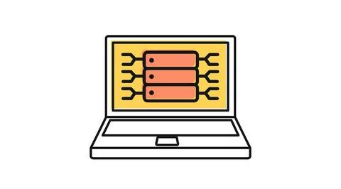 Laptop creative idea and innovation icon Ilustración de archivo
