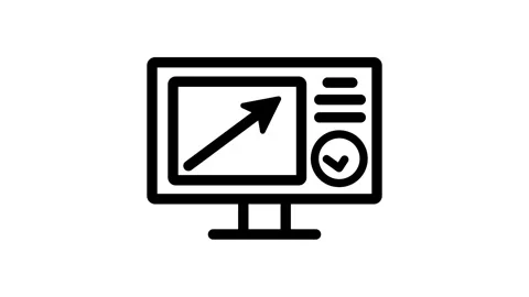 Laptop with cursor. Computer or search click arrow for website. Website promo Stock Footage 162175640