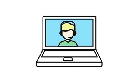 Laptop customer support icon イラスト素材