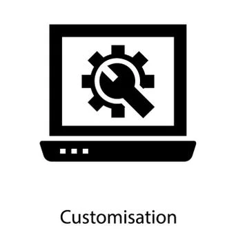 Laptop Customization Vector Illustrazione stock
