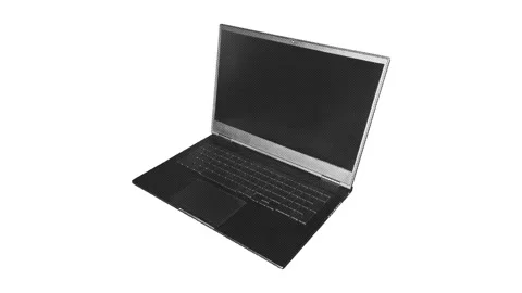 Laptop with dark screen opening and closing in a stop motion loop animation Vídeos de archivo 344876941