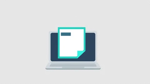 Laptop Data security 4k animation with After Effects Project File 스톡 After Effects