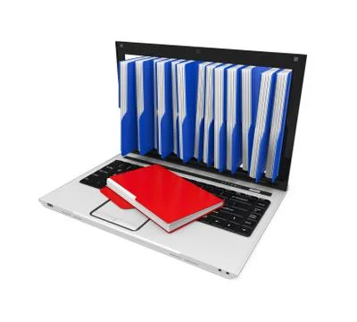 Laptop Data Storage Stock Illustration